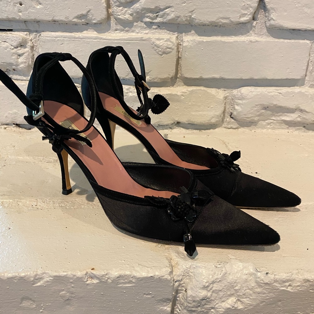 Satin Prada heels